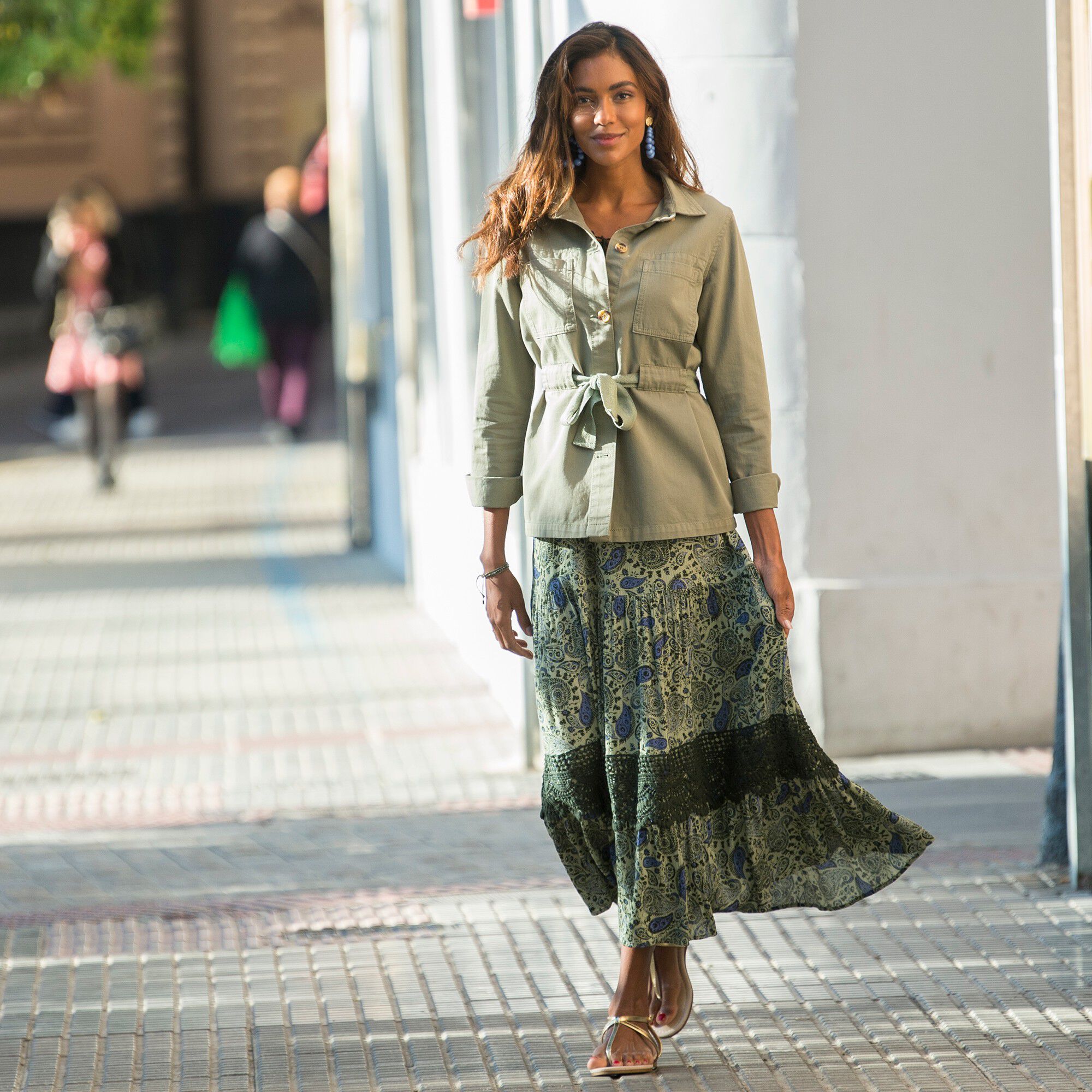 Veste saharienne manches longues