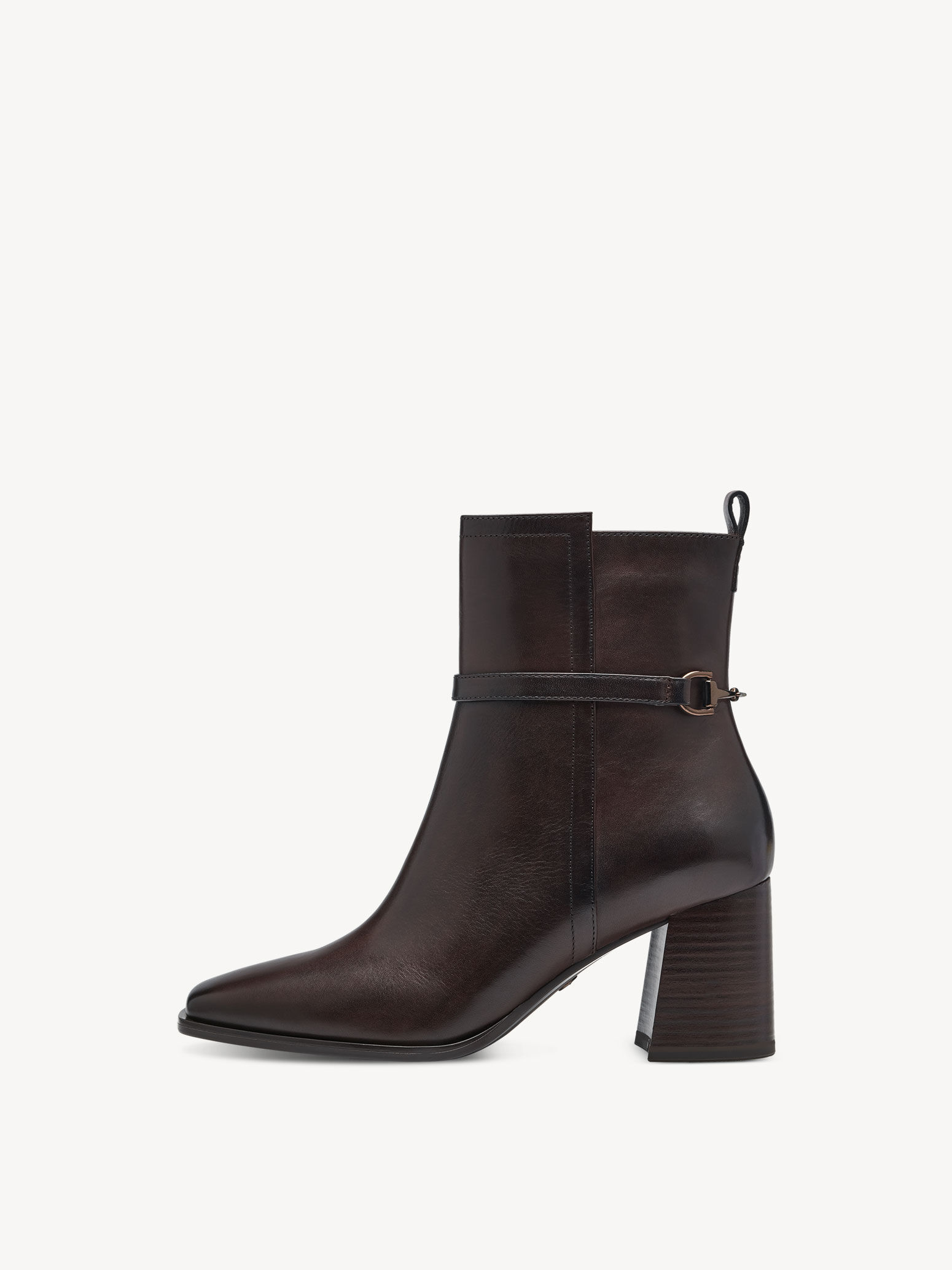 Bottine en cuir - marron