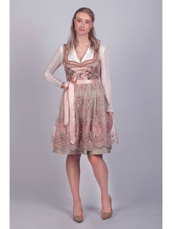 Edelnice Mini Dirndl 2-teilig Rosalie in rose günstig kaufen