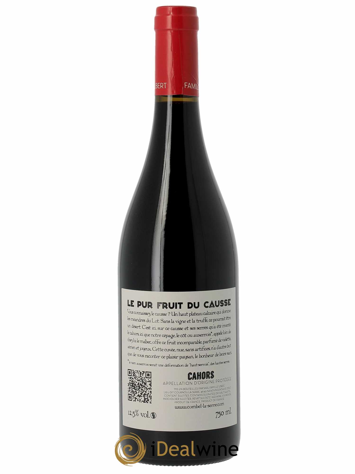Cahors Château Combel La Serre Le Pur Fruit du Causse Jean-Pierre et Julien Ilbert  2021 - Lot de 1 Bouteille