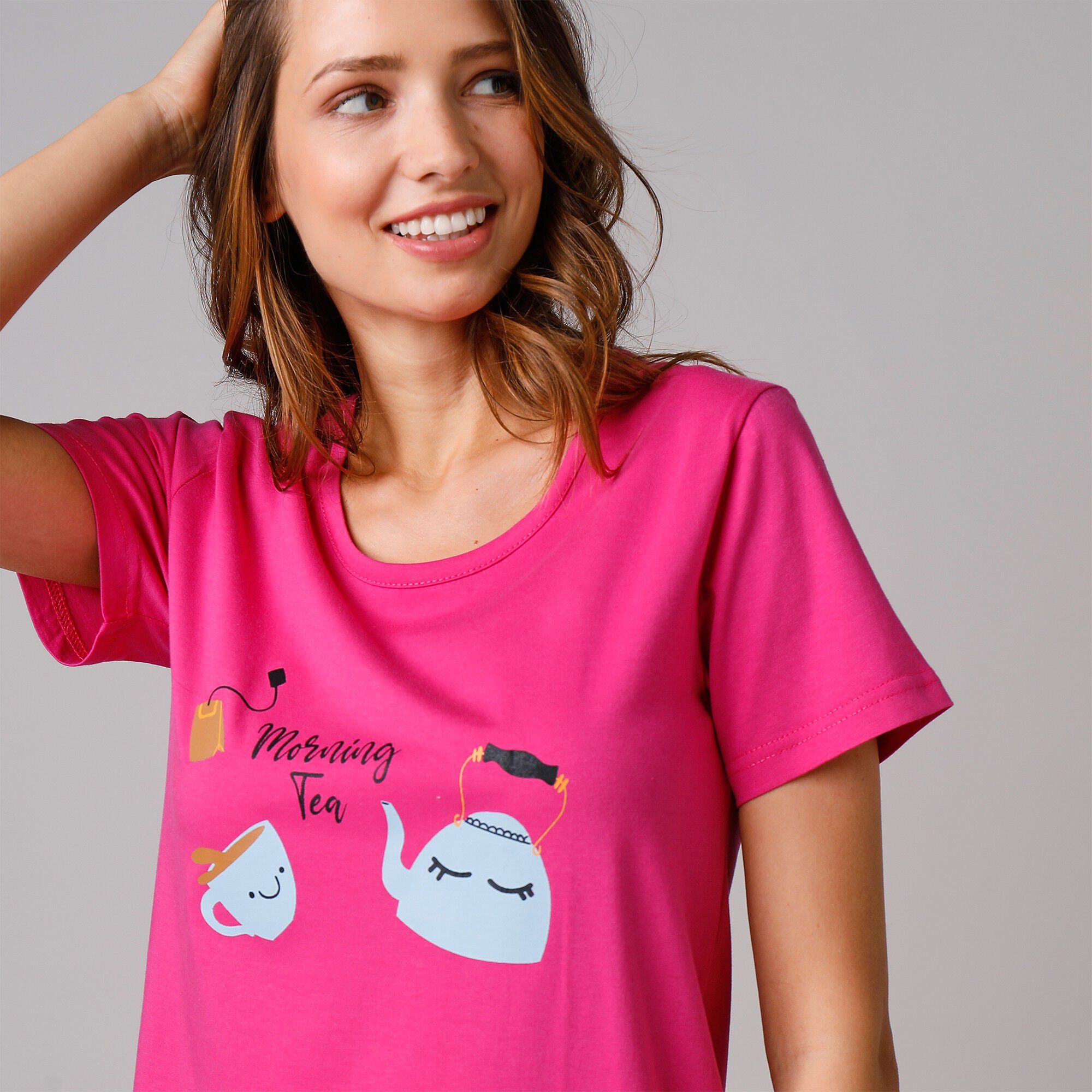 Chemise de nuit courte imprimé 