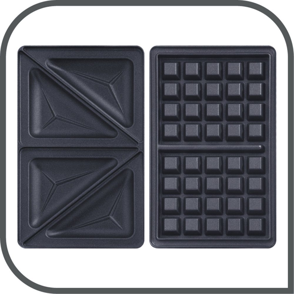 Tefal 2-in-1-Sandwichmaker SW341B Snack Time - Sandwichmaker - grau/schwarz