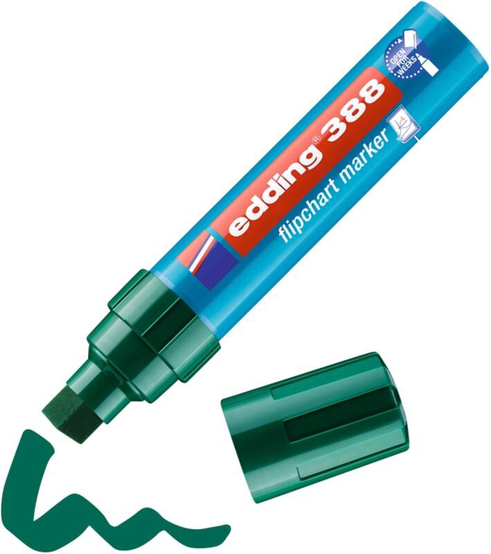 edding 388 Flipchart-Marker Extra Breit Keilspitze 4 - 12 mm Grün Wasserbeständig