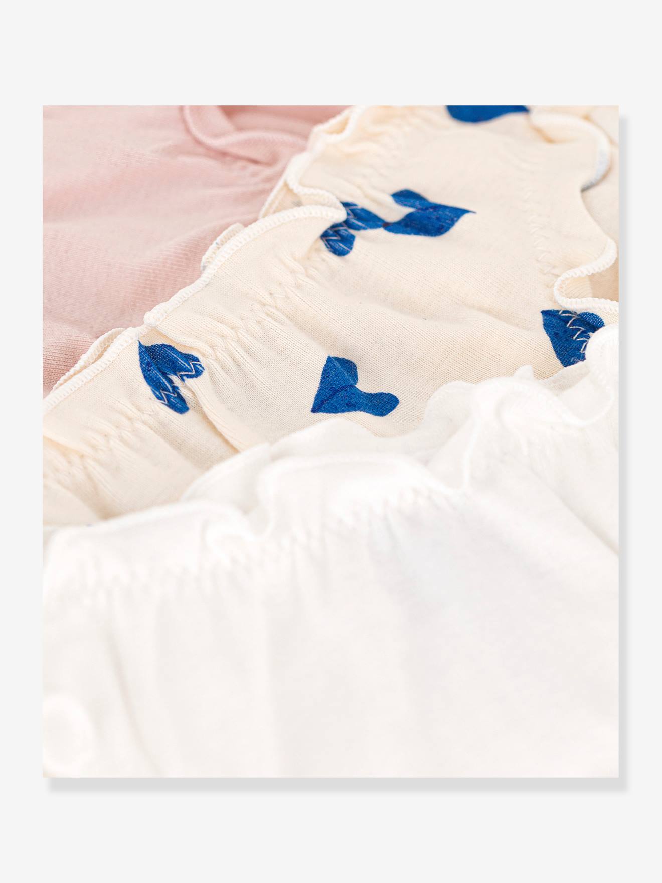 Lot de 3 culottes cœur en coton petite fille PETIT BATEAU multicolore