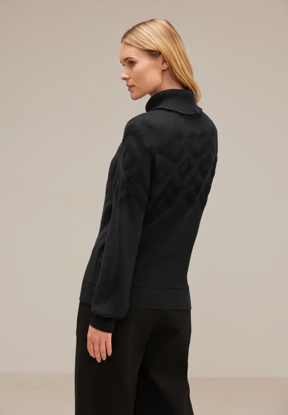 Street One Jacquard Rollkragen Pullover
