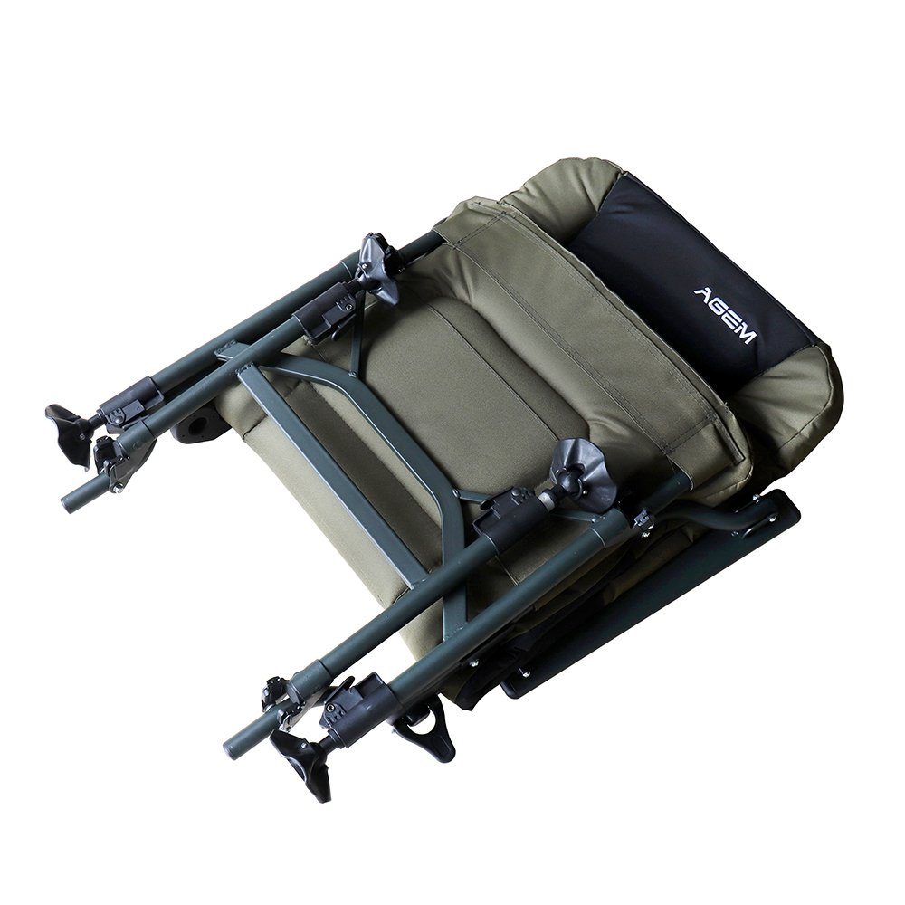 AGEM Angelstuhl Campingstuhl Faltbar Carp Karpfenstuhl Angelzubehör Stuhl Fischerstuhl
