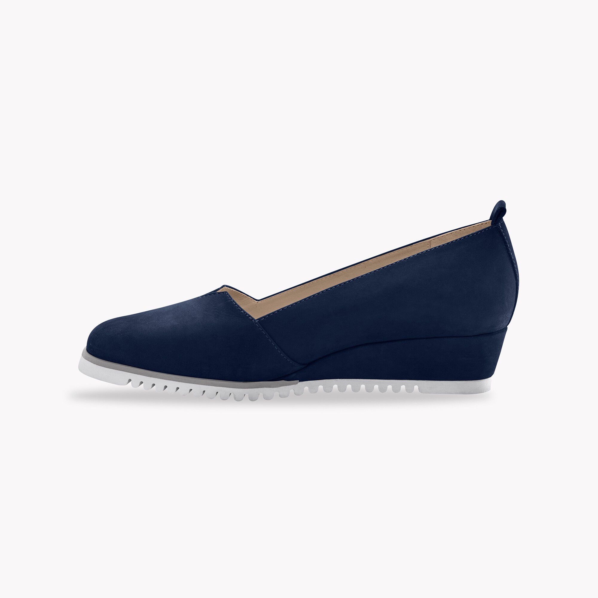Ballerines compensées en cuir