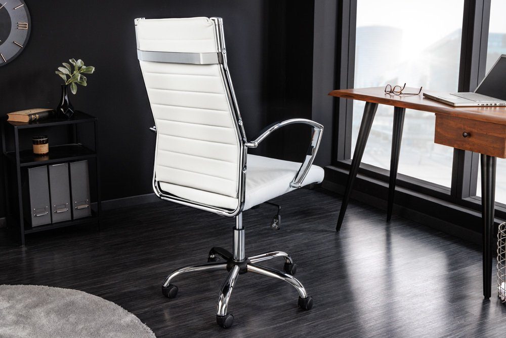riess-ambiente Bürostuhl BIG DEAL weiß / silber (Einzelartikel, 1 St), Büro · Kunstleder · Metall · drehbar · Arbeitszimmer