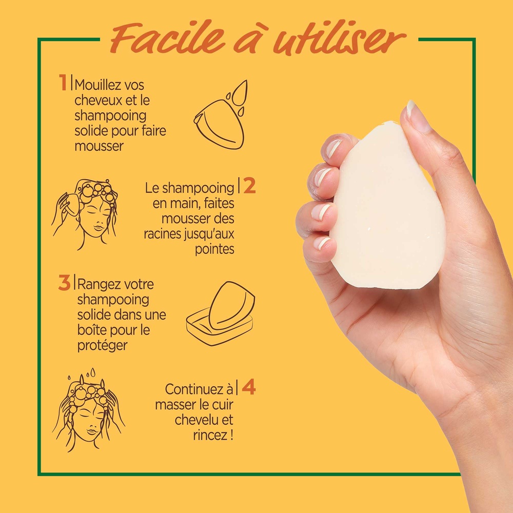 garnier Ultra Doux Miel Shampooing solide reconstituant au Mielet à la Cire d'abeille