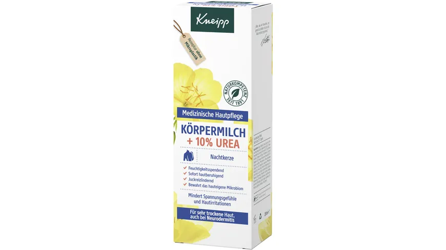 Kneipp Medizinische Hautpflege Körpermilch + 10% UREA Nachtkerze 200 ml