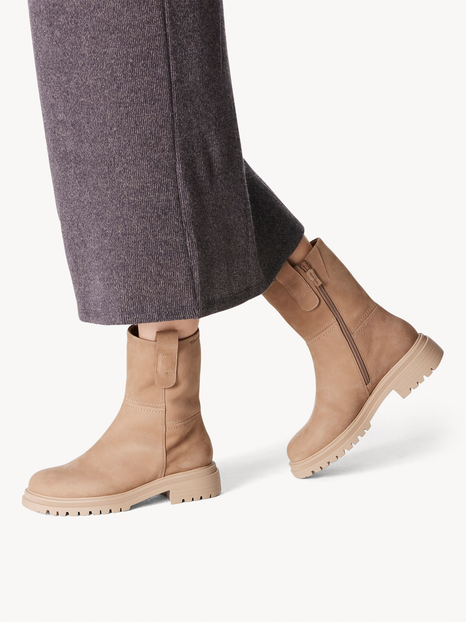Bottine en cuir - marron doublure chaude