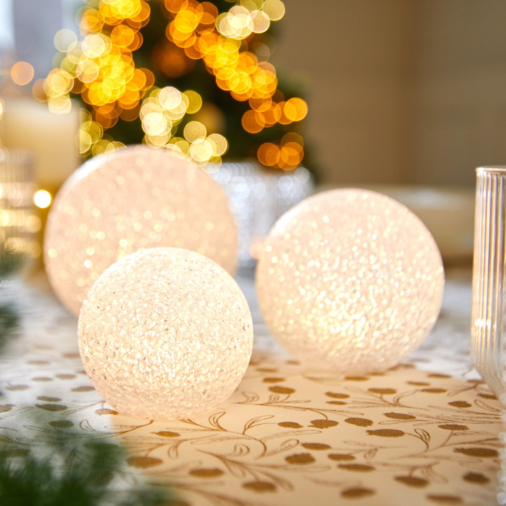 Boule lumineuse effet verre brisé