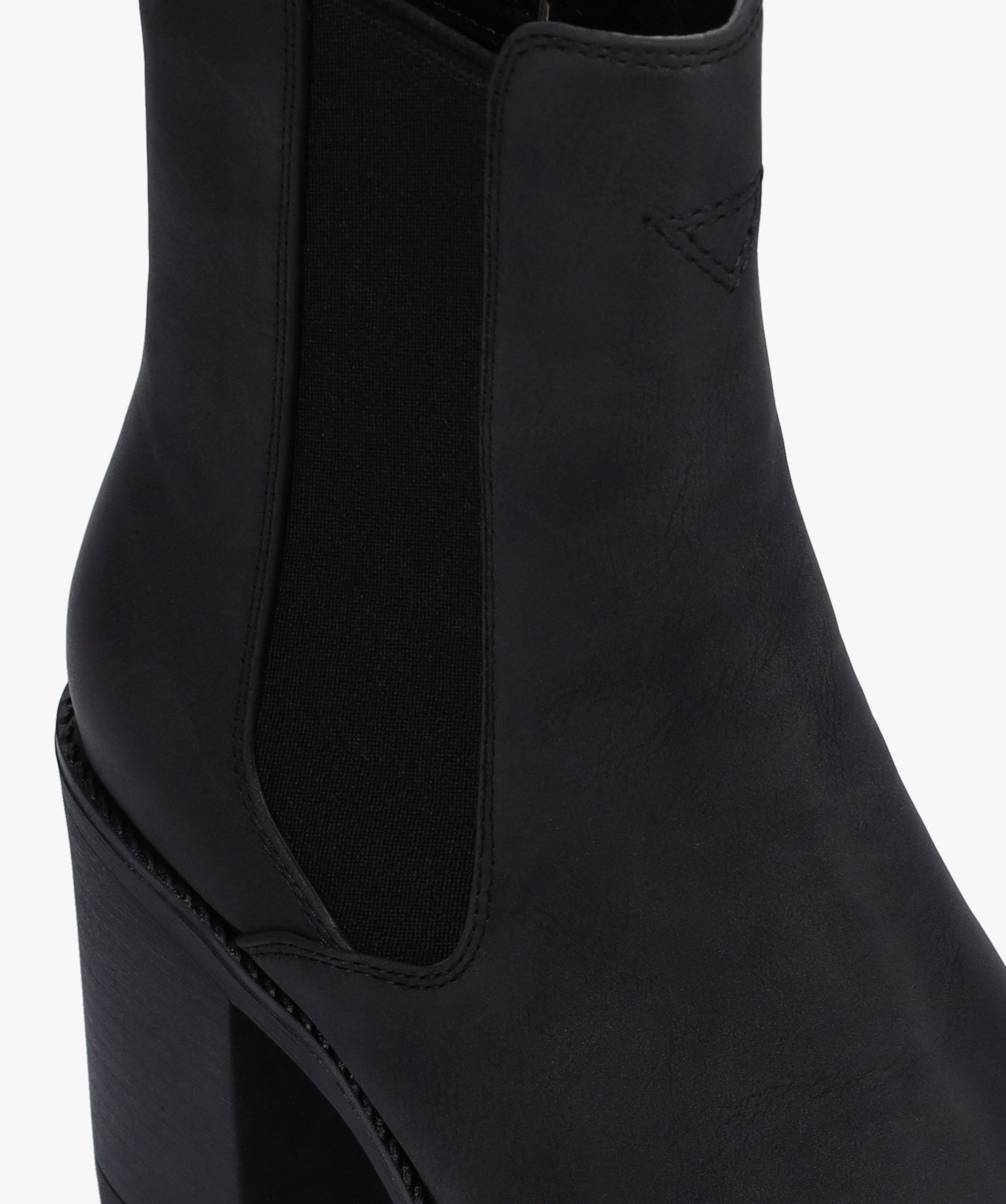 Boots femme Chelsea à talon et semelle crantée noir | GEMO