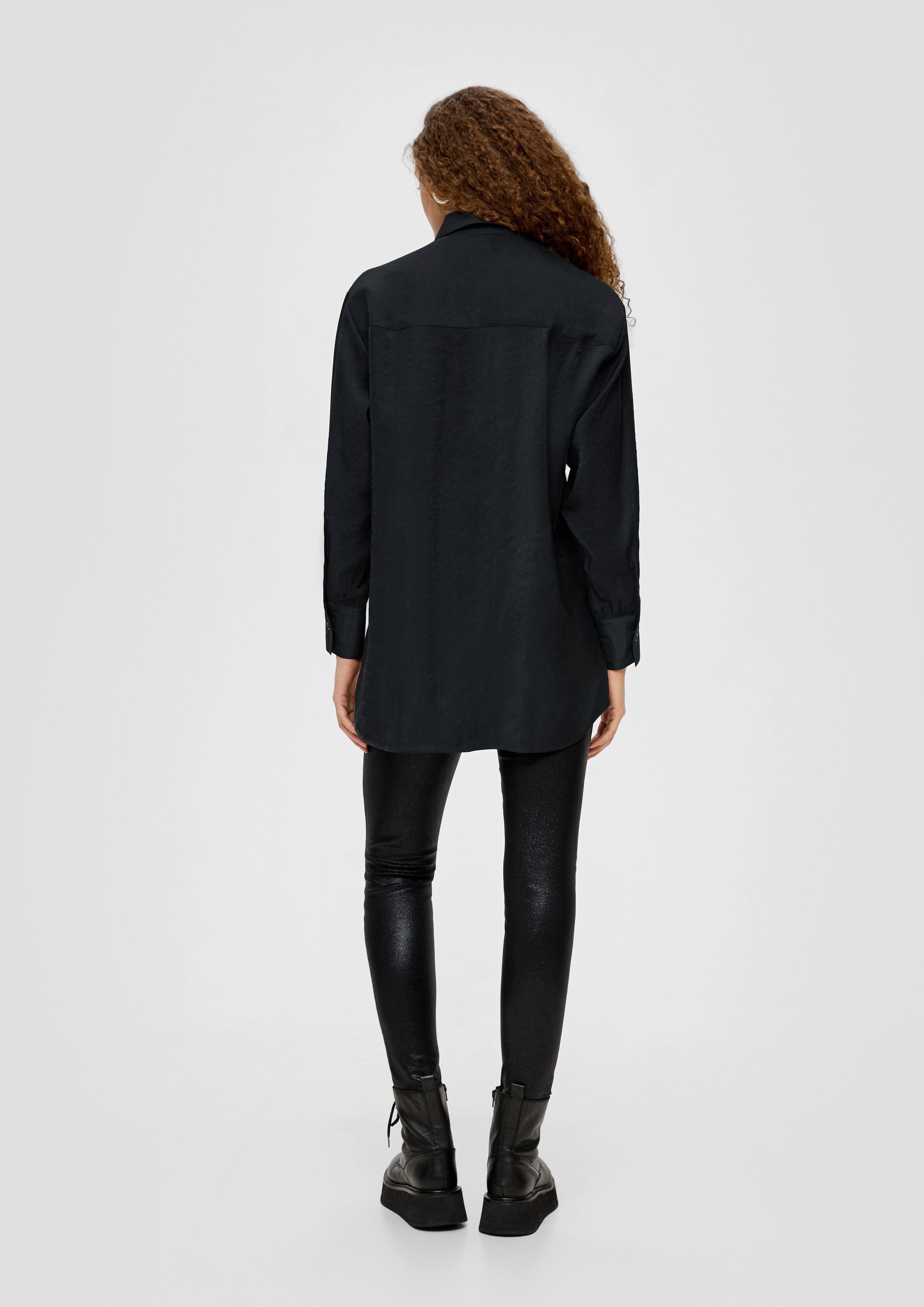 Schimmernde Hemdbluse aus Viskosemix  2124012-9999