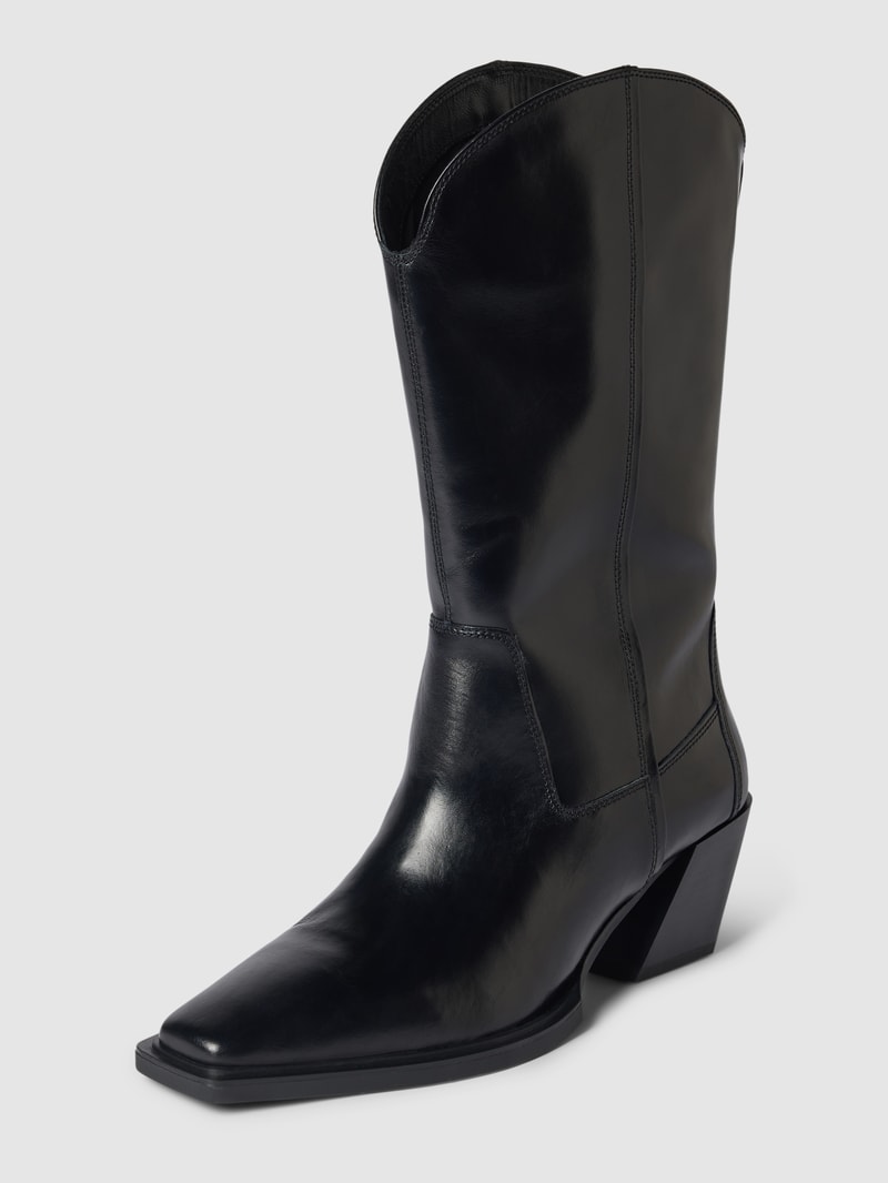 Stiefel aus Leder Modell 'ALINA' in schwarz