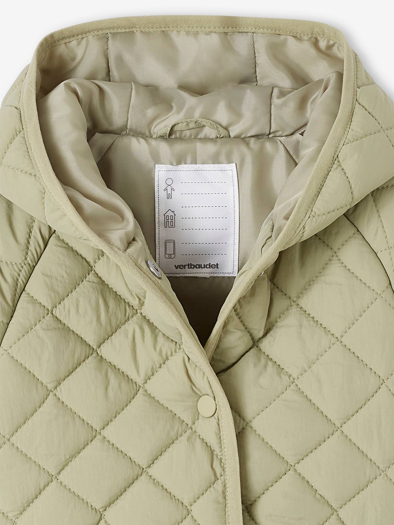 Vertbaudet Baby Steppjacke mit Recycling-Polyester - wollweiß