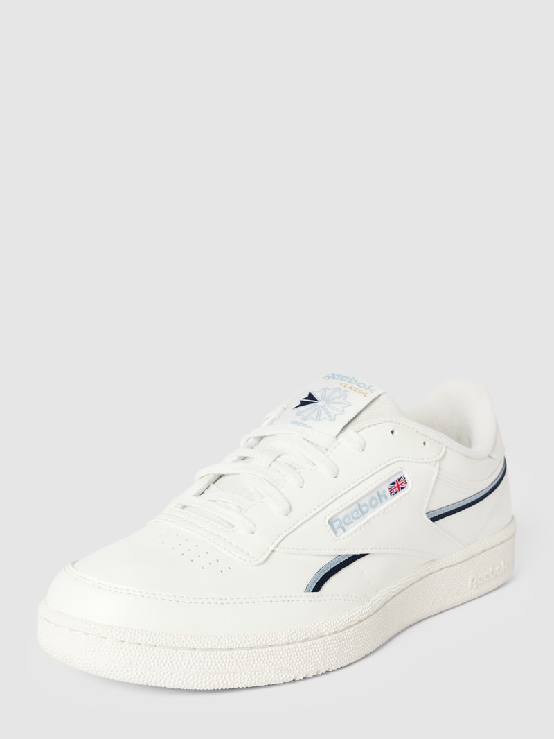 Sneaker mit Label-Details Modell 'Club' in weiß