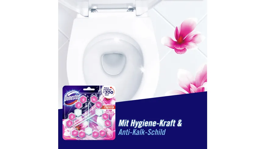 Domestos Power 5 WC-Stein Pinke Magnolie 165 g