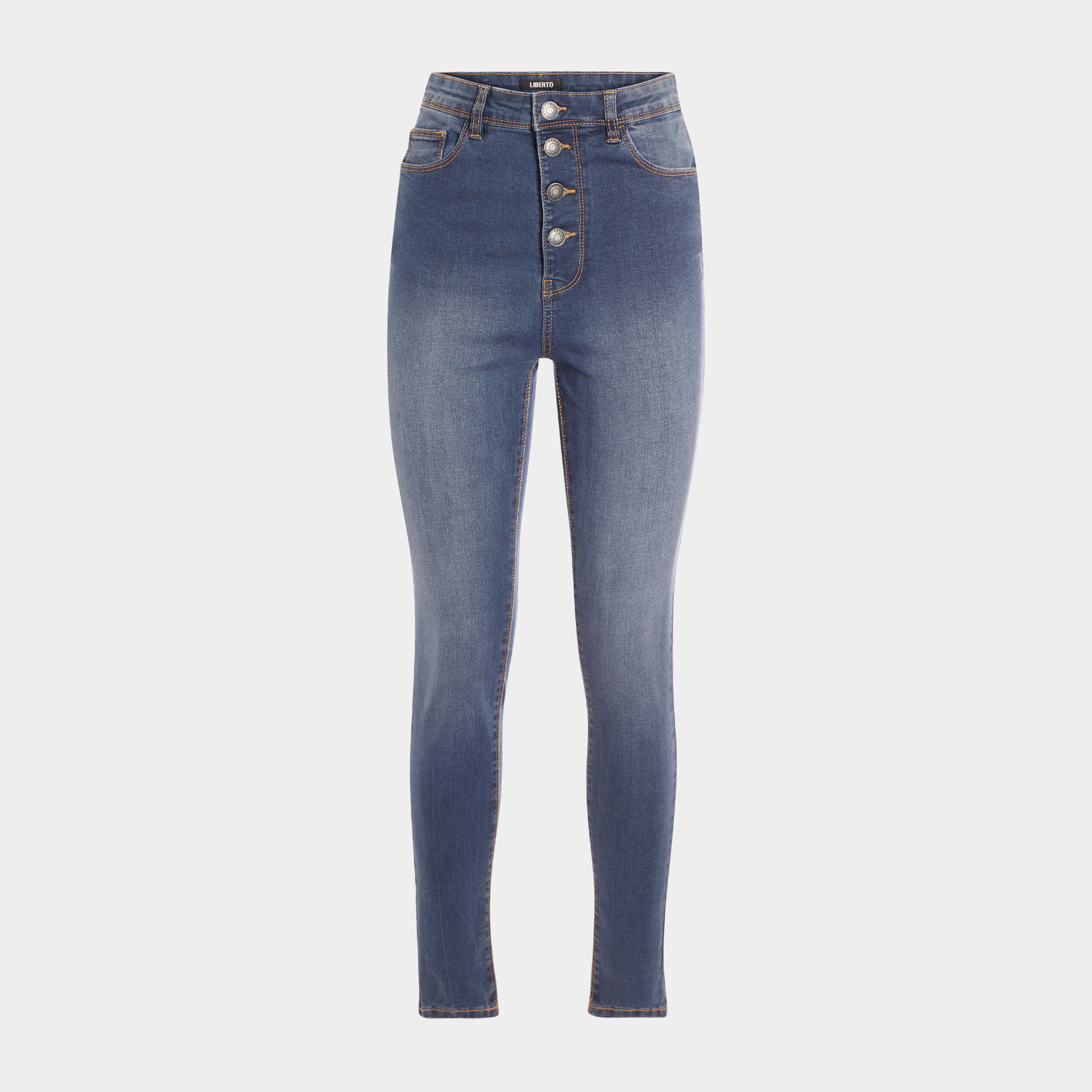 Jeans skinny taille haute Liberto denim stone femme | La Halle