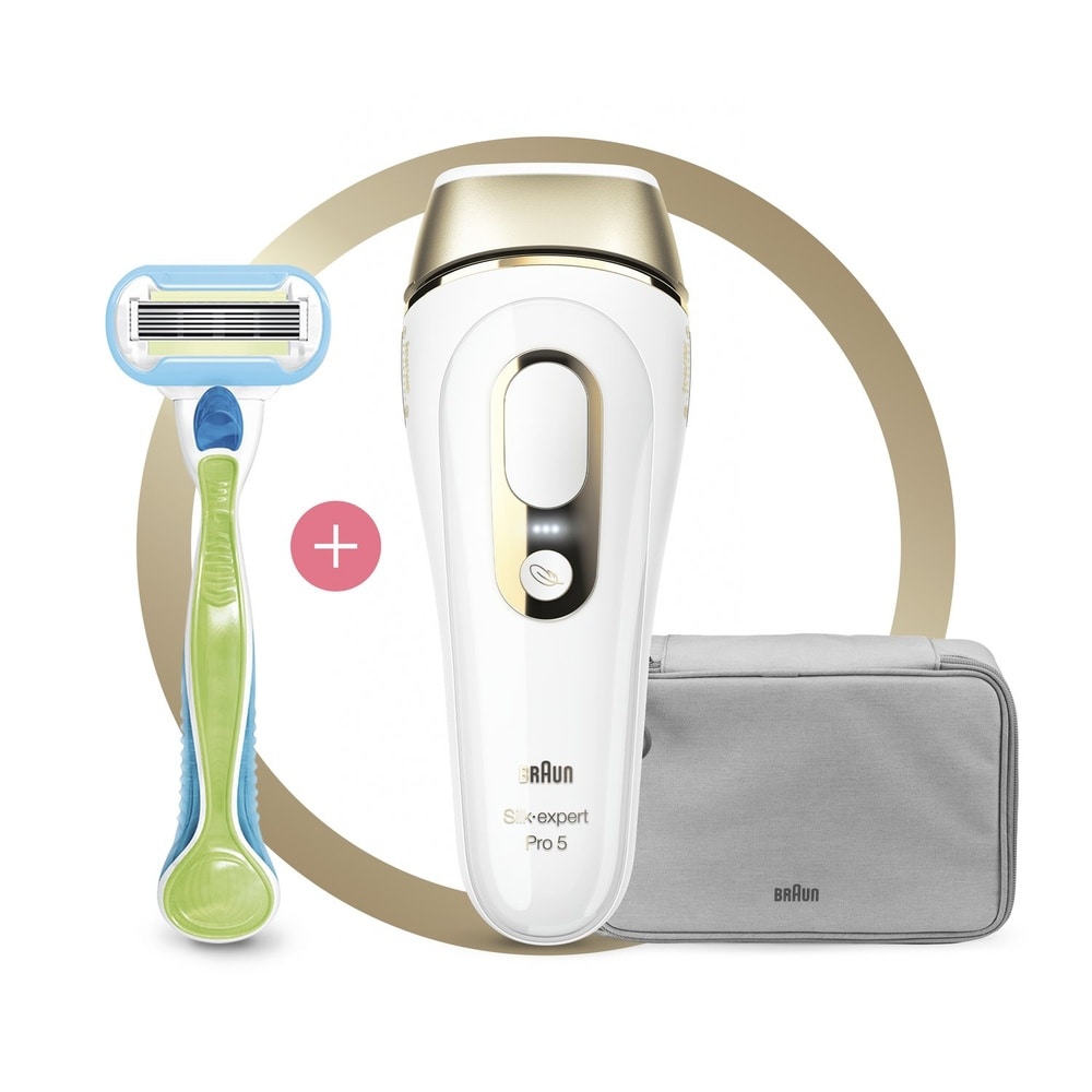 braun Braun Silk·Expert Pro 5 Épilateur Lumière Pulsée Intense IPL Dernière Génération Epilateur À Lumière Pulsée