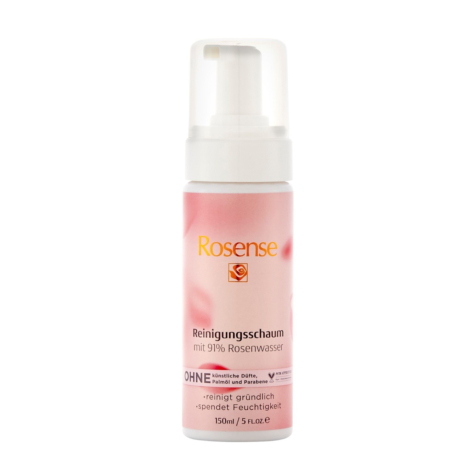 Reinigungschaum mit 91% Rosenwasser