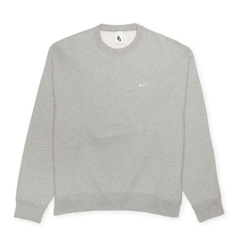 NIKE NRG Solo Swoosh Fleece Crew dk heather grey/white