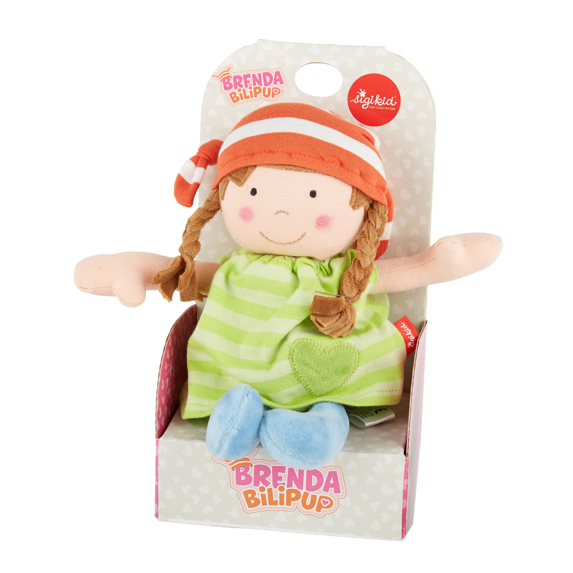 Stoffpuppe Brenda Bilipup, grün