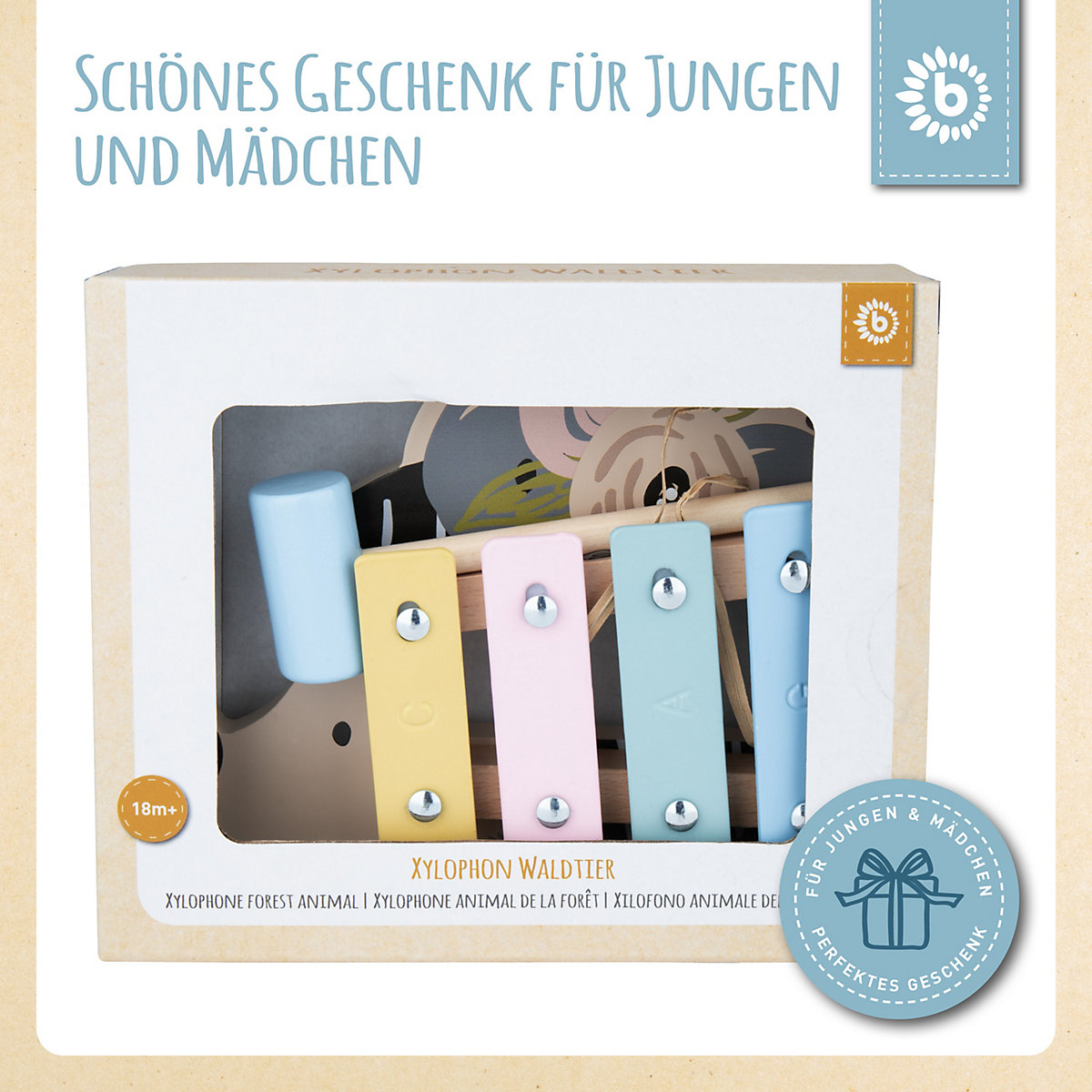Xylophon Kinder Musik Spielzeug Musikinstrument Kinder Holzspielzeug Tiere ab 1 Xylophone