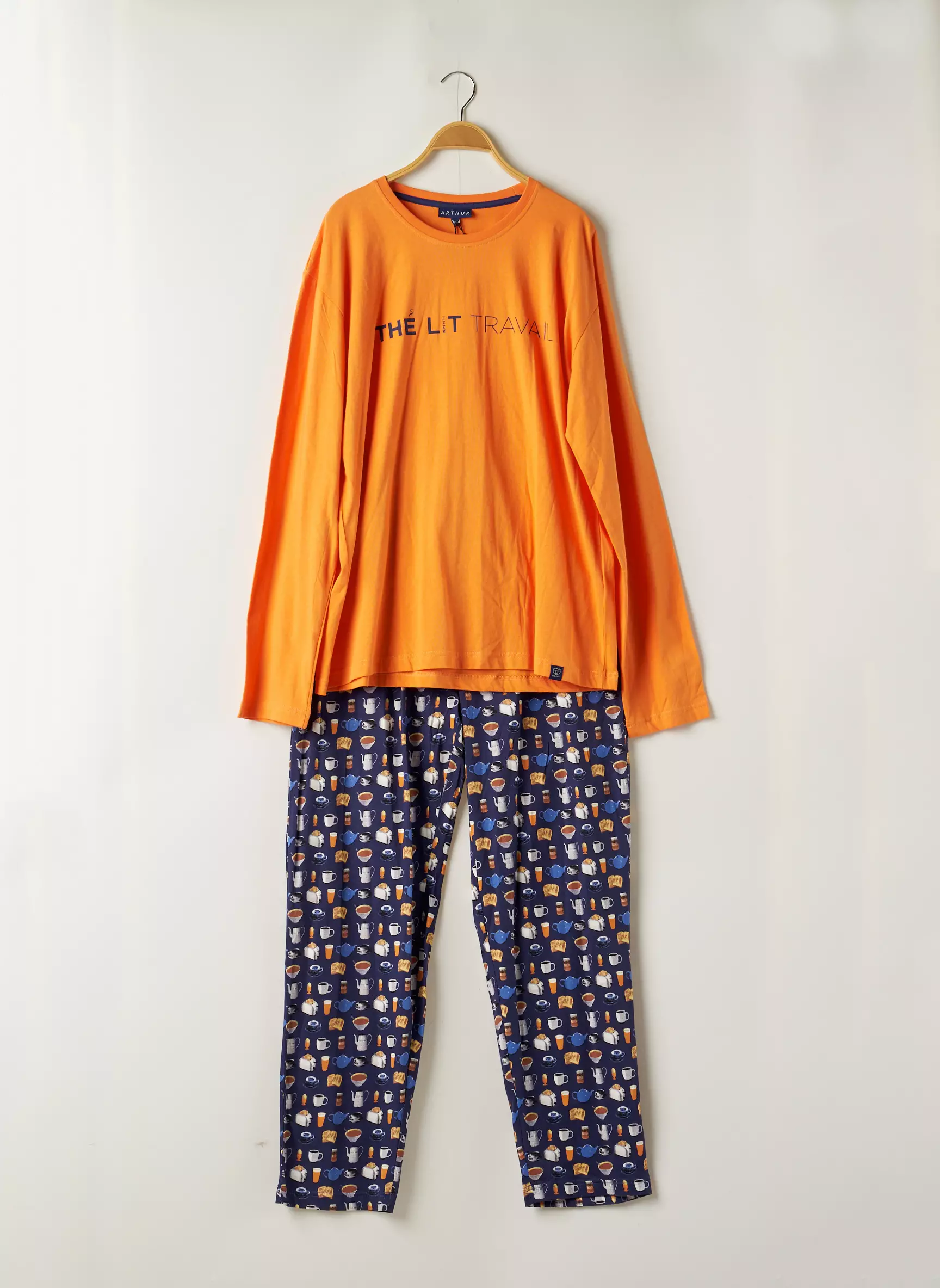 Arthur Pyjamas 1 Homme couleur orange