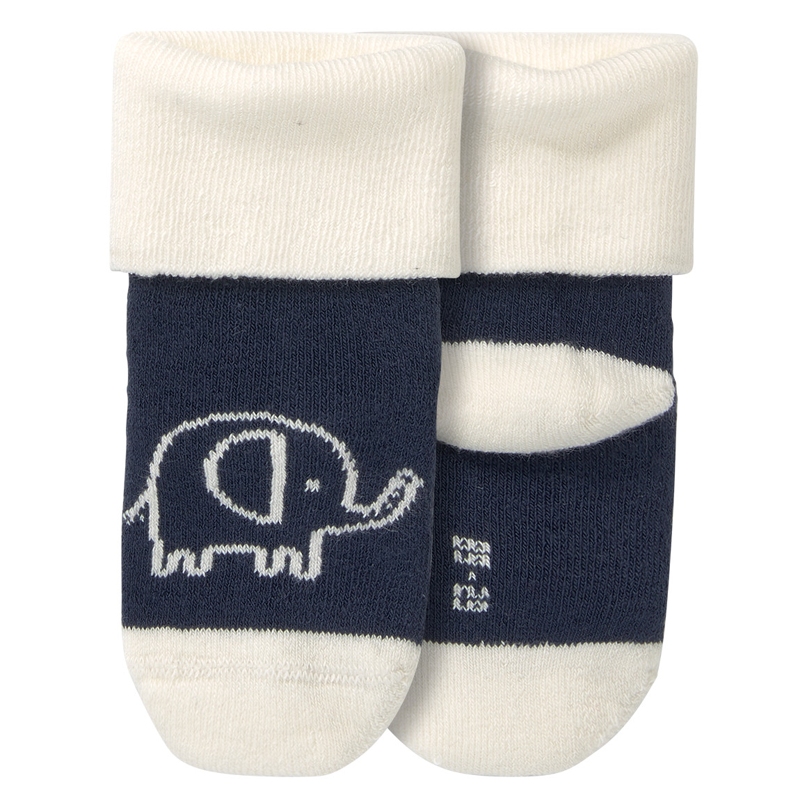 2 Paar Newborn Socken mit Umschlagbund