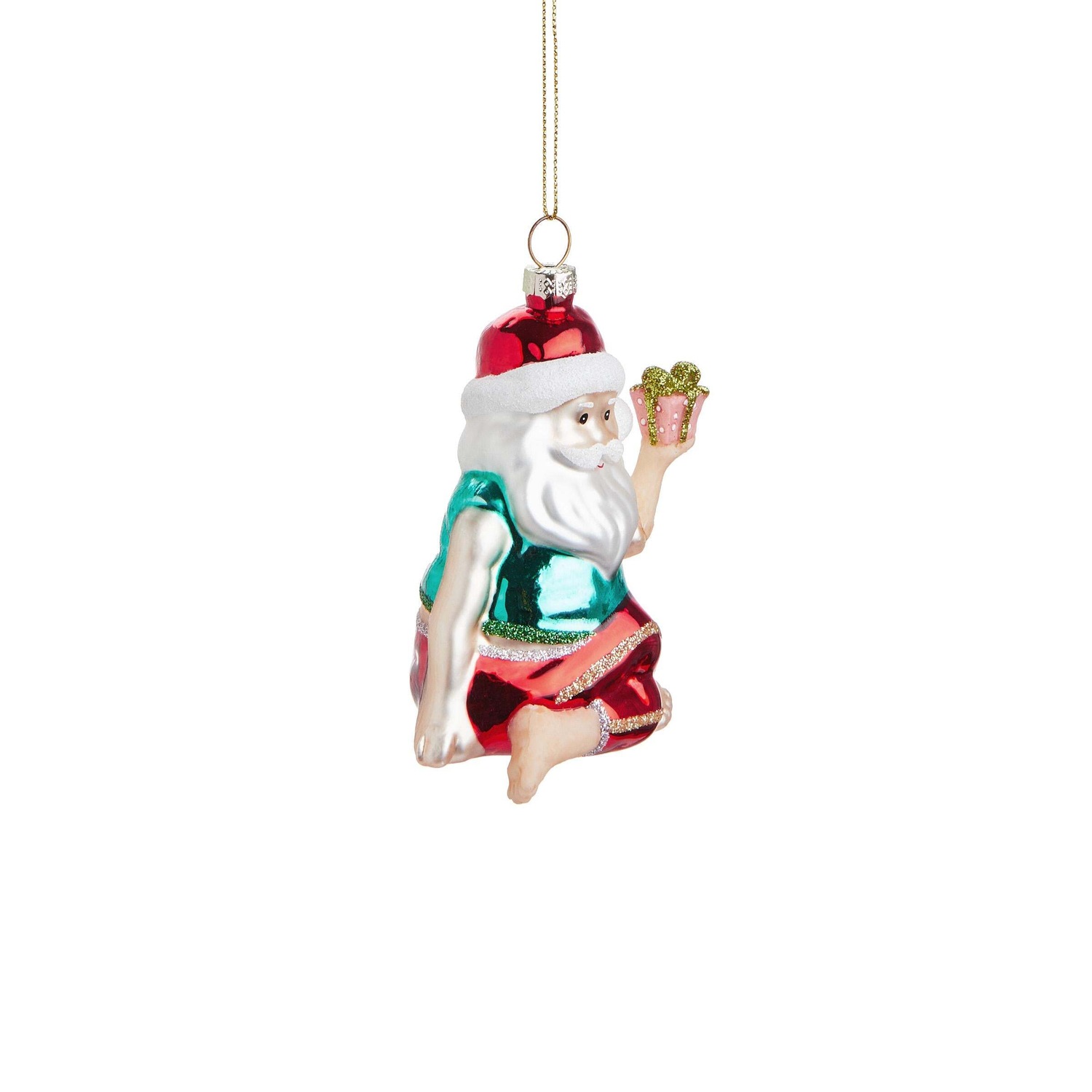 HANG ON Anhänger Yoga Santa mit Geschenk Höhe 10cm