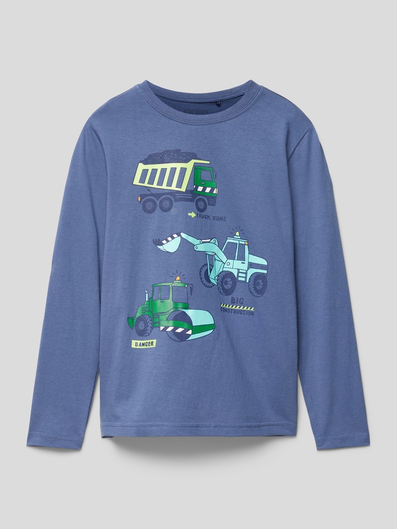 Longsleeve mit Motiv-Print in jeans