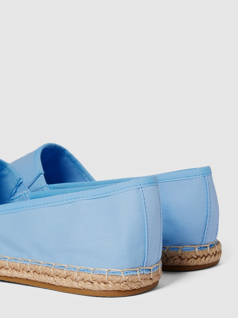 Espadrilles mit Label-Stitching Modell 'EMBROIDERED' in hellblau