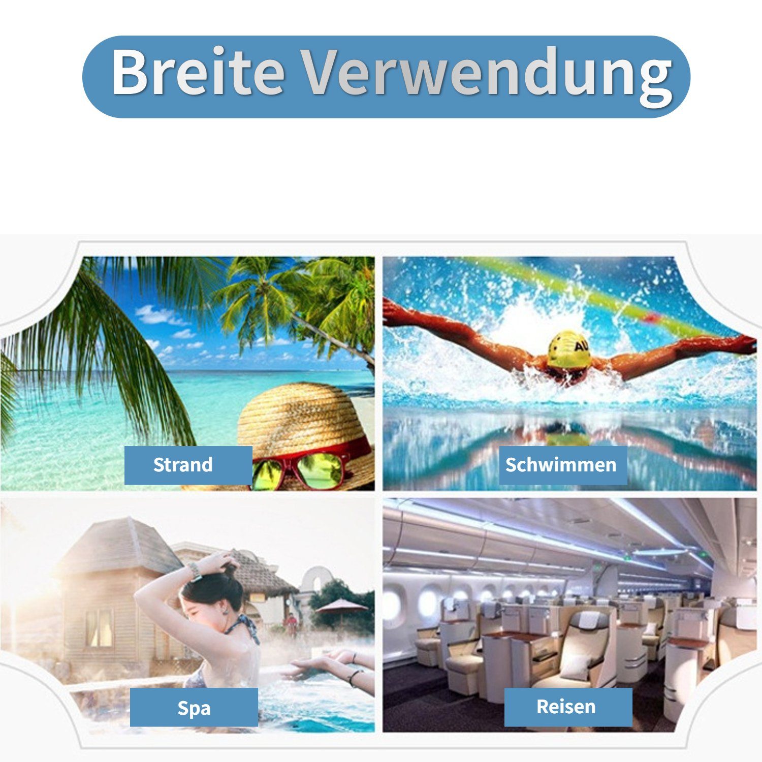 HOMEIDEAS Strandtuch, Mikrofaser, Schnell trocknendes übergroßes Mikrofaser-Strandtuch