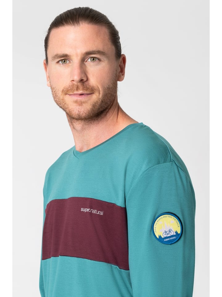 super.natural Merino Fahrradtrikot M GRAVIER LS in petrol günstig kaufen