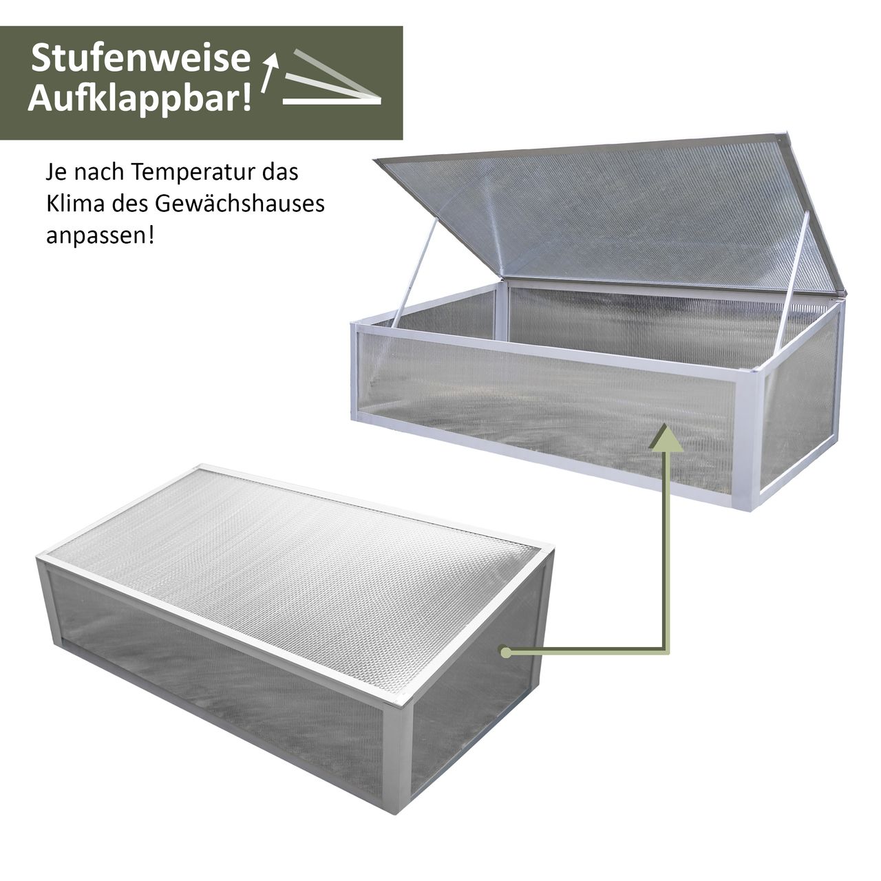 Lemodo Premium Frühbeet aus Aluminium