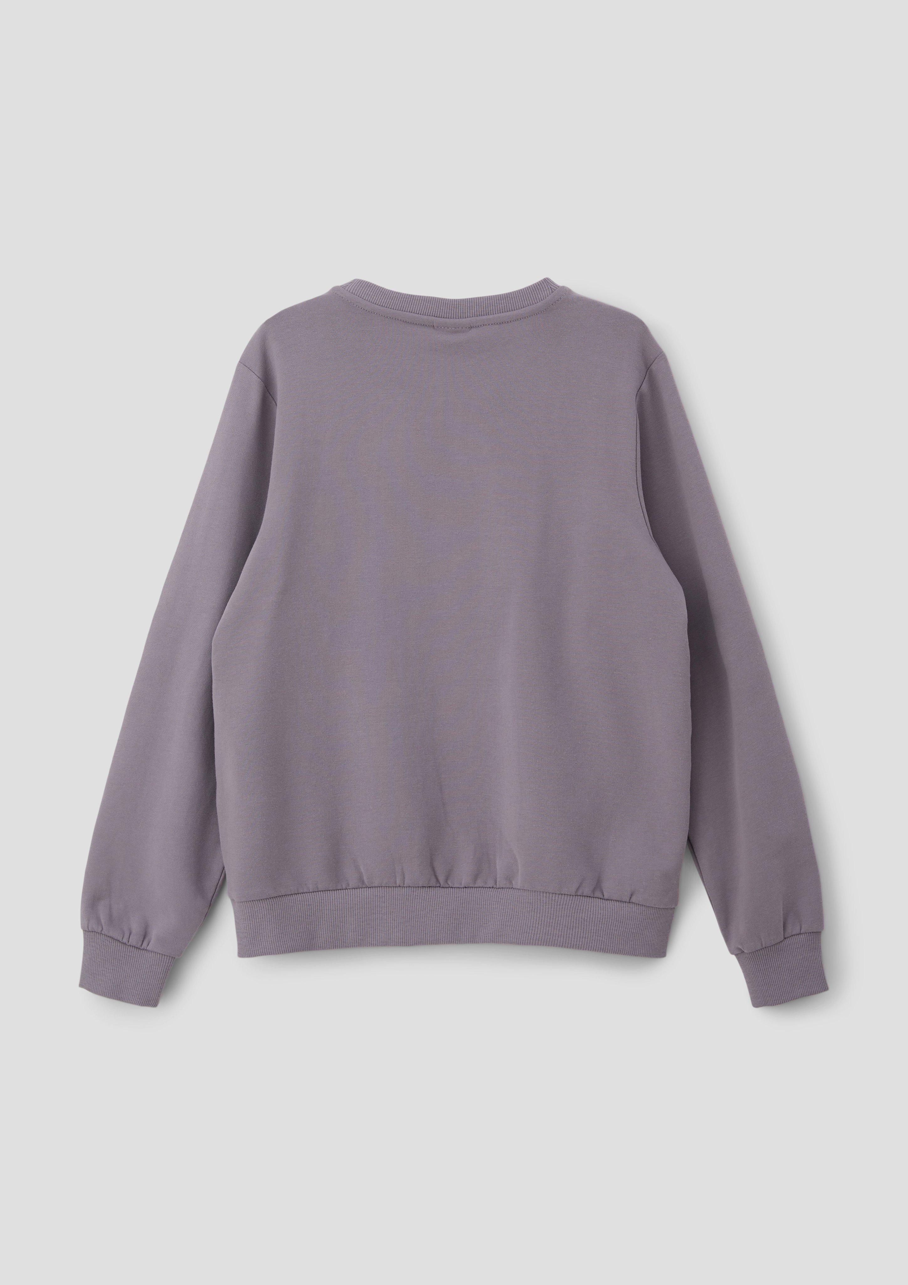Sweatshirt mit gummiertem Statement-Print   2140100-9206