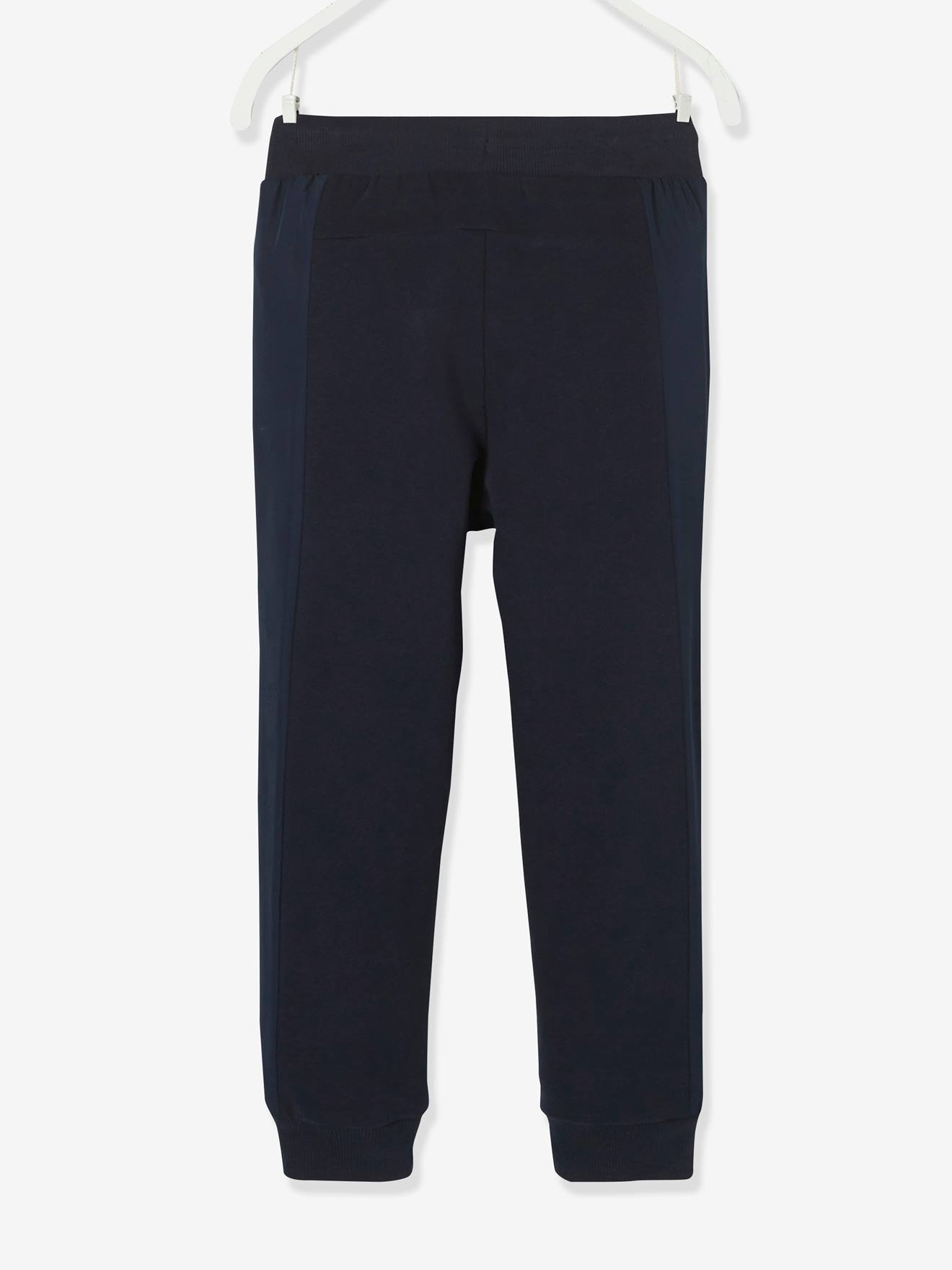 Pantalon de sport garçon bi-matière navy