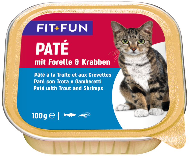 FIT+FUN Nassfutter FIT+FUN Adult Paté Forelle & Krabben 64x100 g