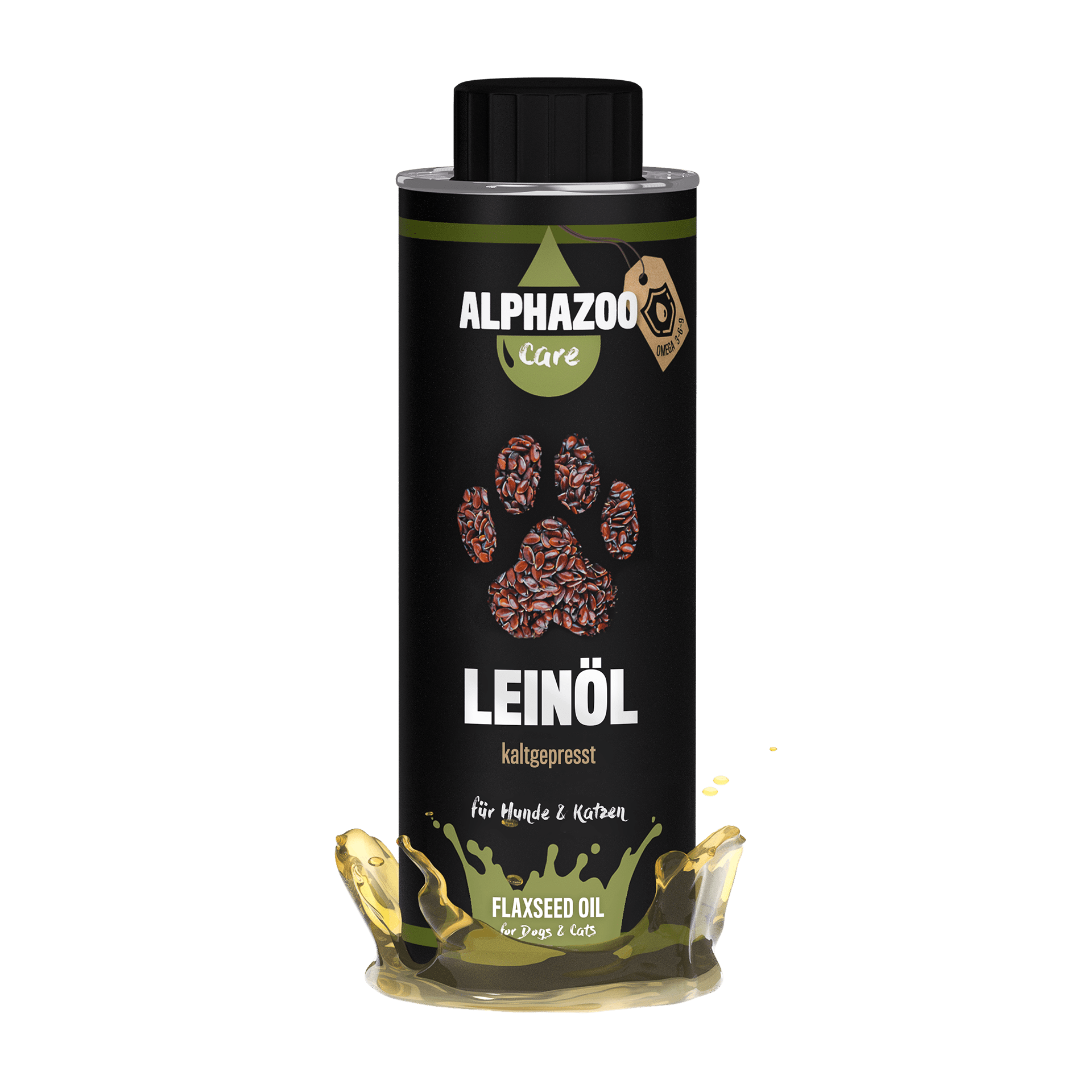 ALPHAZOO Ergänzungsfutter & Aufzucht ALPHAZOO Premium Leinöl für Hunde und Katzen