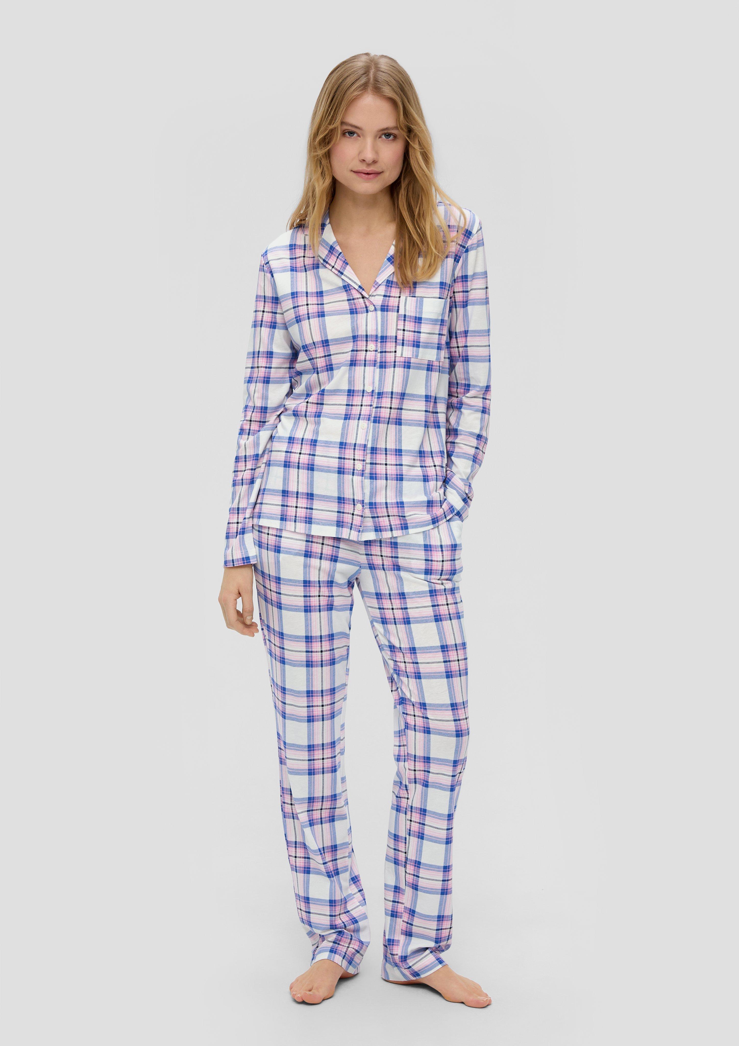 Kurzes Pyjama-Set mit Karo-Muster  6009455-9388