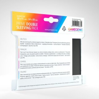 Gamegenic - Prime Double Sleeving Pack - Black/Clear (2 x 80)