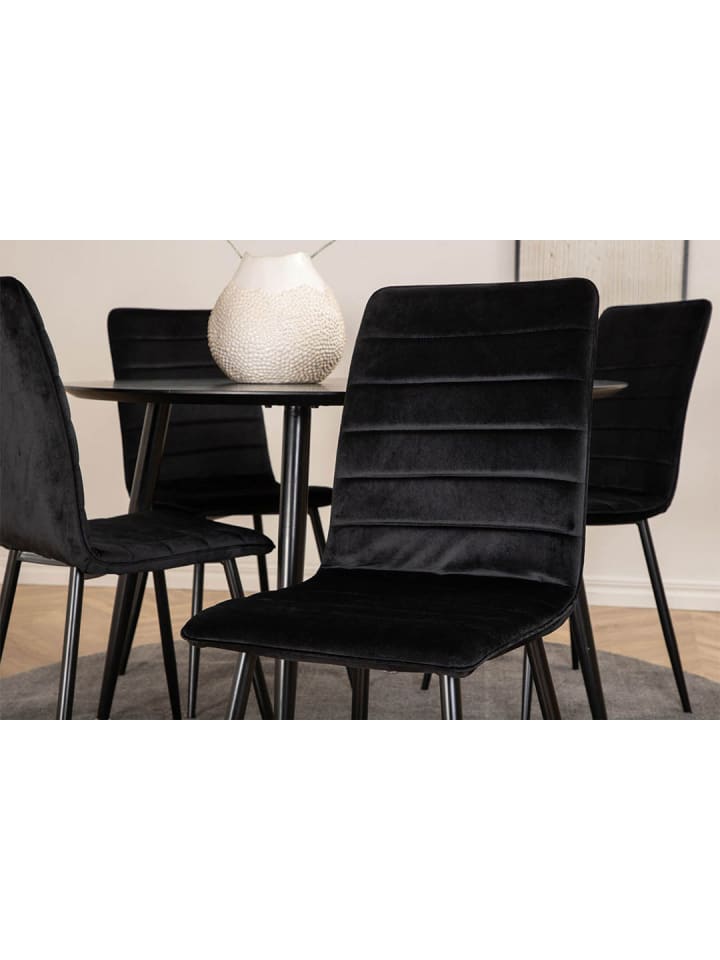 ebuy24 Essgruppe Dipp 30 (5-teilig) Schwarz 115 x 115 cm günstig kaufen onesize