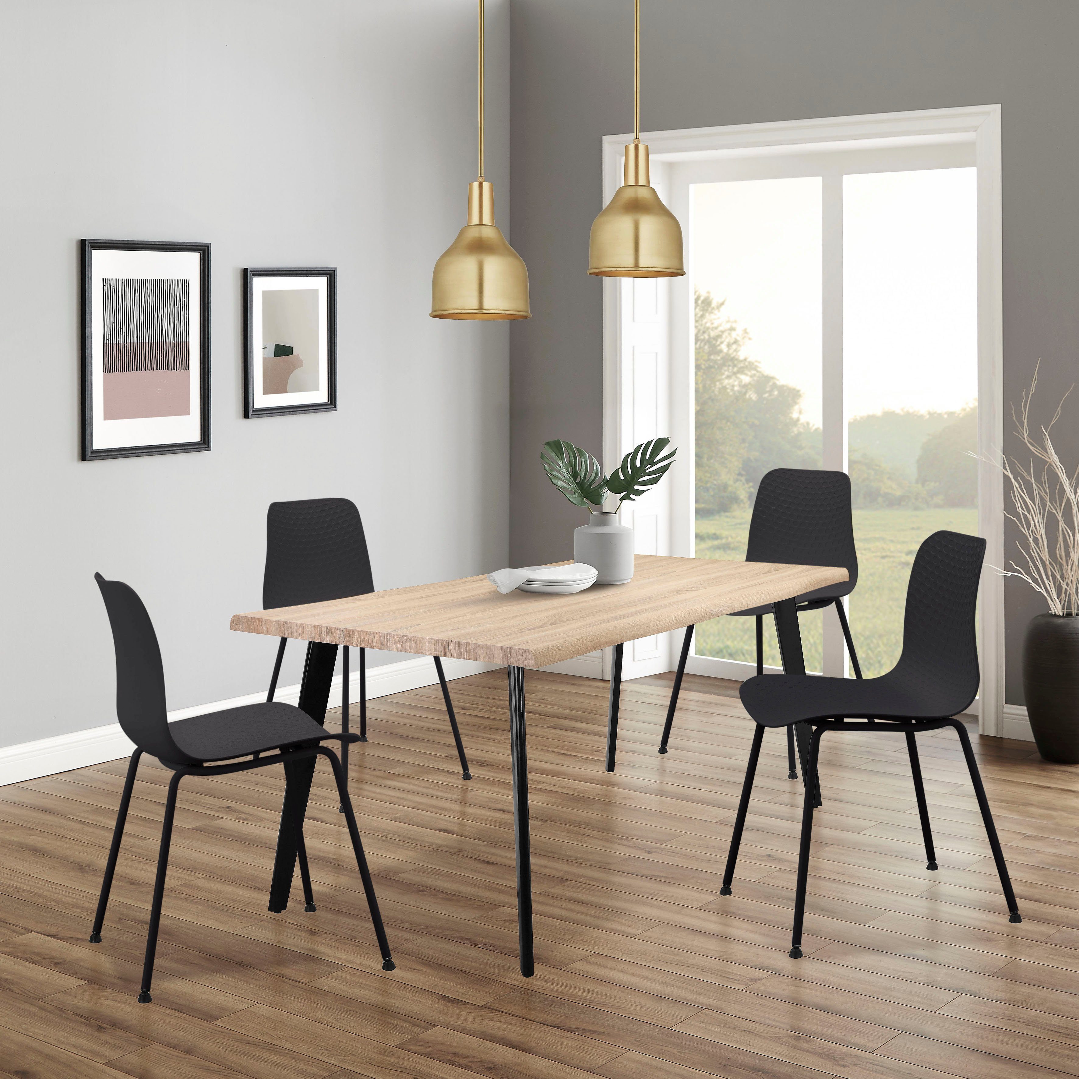 INOSIGN Esszimmerstuhl Esrange (2 St), im 2er Set erhältlich, mit Sitzschale aus Kunststoff, Sitzhöhe 45 cm