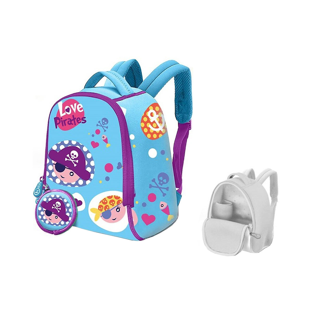 Kindergartenrucksack Piraten, inkl. Münzbörse