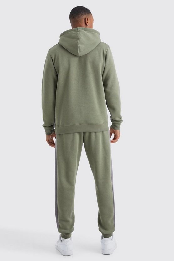 Man Signature Slim-Fit Colorblock Trainingsanzug mit Kapuze