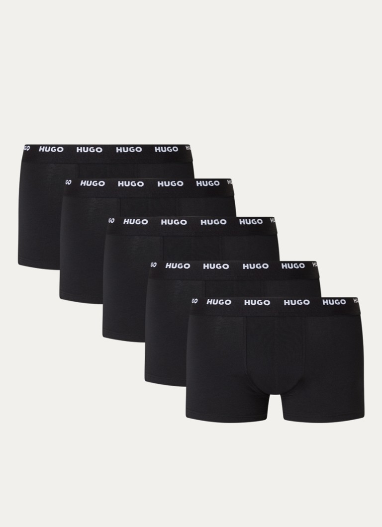 Lot de 5 boxers HUGO BOSS avec ceinture logotée