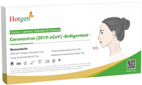 Hotgen Coronavirus (2019-nCoV) Antigentest Corona Schnelltest