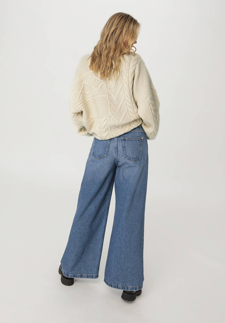 WUNDERKIND X HESSNATUR Jeans High Rise Flared aus reinem Bio-Denim