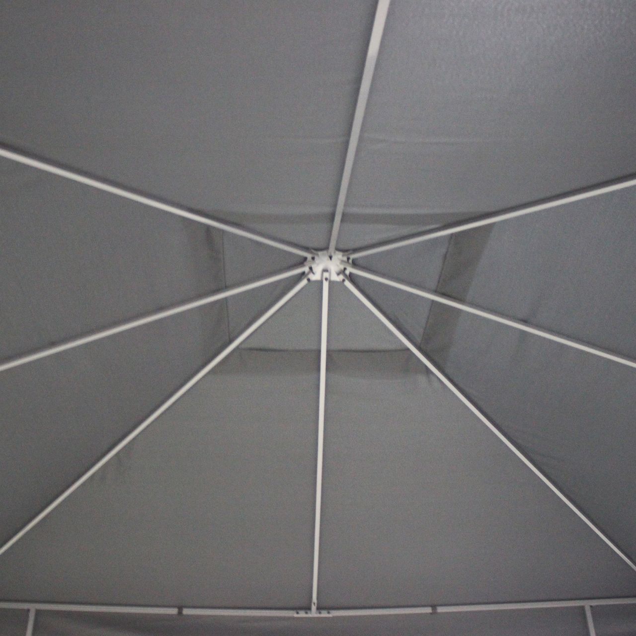 Outsunny Gartenpavillon 3 x 3 m Pavillon Gartenzelt Festzelt Partyzelt Stahl Polyester Grau